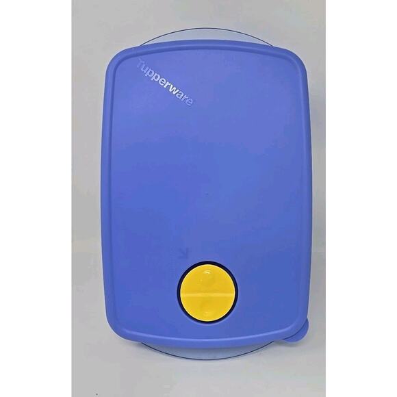 VIntage Tupperware 3380A-1 BLue Rock n Serve Large 3-3/4 Qt Deep Dish & Lid U143 - Picture 3 of 13